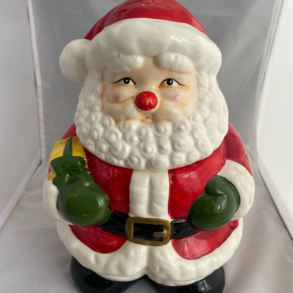 Santa Claus Cookie Jar Christmas Vintage retro holiday